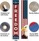 Patriotic 4th of July Porch Banners – 12" x 71" Hanging American Flag Decorations for Memorial Day, Independence Day, Veterans Day, Labor Day – Indoor/Outdoor Red White Blue Décor for Yard or Home